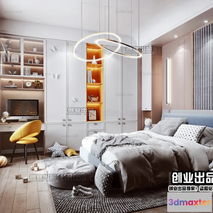 1370654 - Children Room 3D Interior Scene - 3D Models - 015 3D Max
