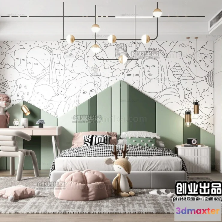 1370716 - Children Room 3D Interior Scene - 3D Models - 016 3D Max