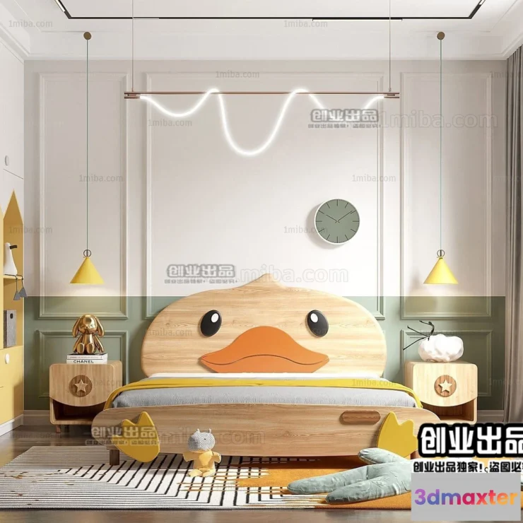 1370857 - Children Room 3D Interior Scene - 3D Models - 018 3D Max