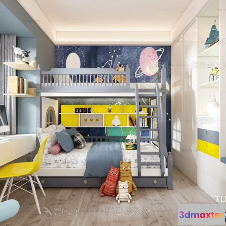 1370887 - Children Room 3D Interior Scene - 3D Models - 341 3D Max