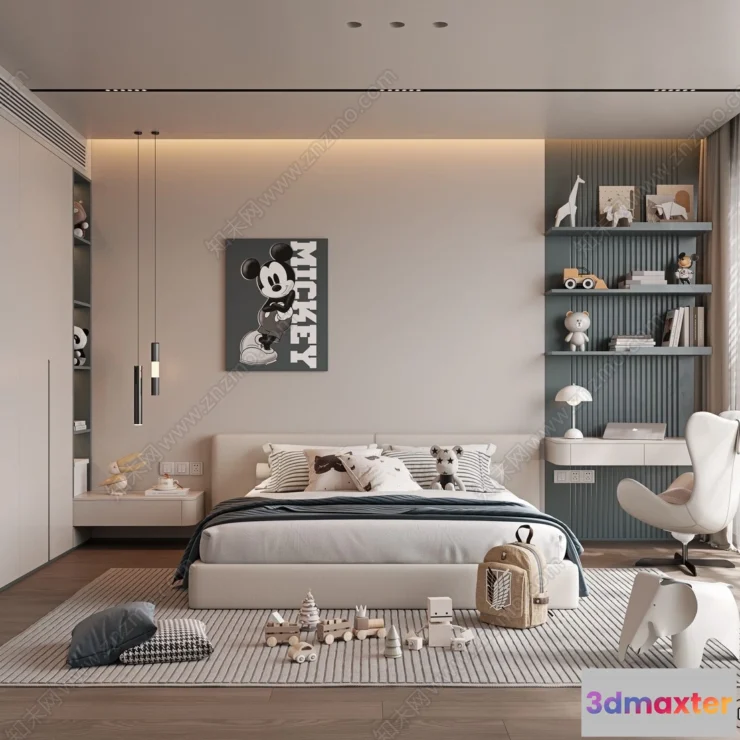 1371037 - Children Room - 3D Interior Scene - Boy Room - 059 3D Max