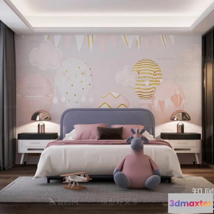 1371147 - Children Room 3D Interior Scene - 3D Models - 345 3D Max