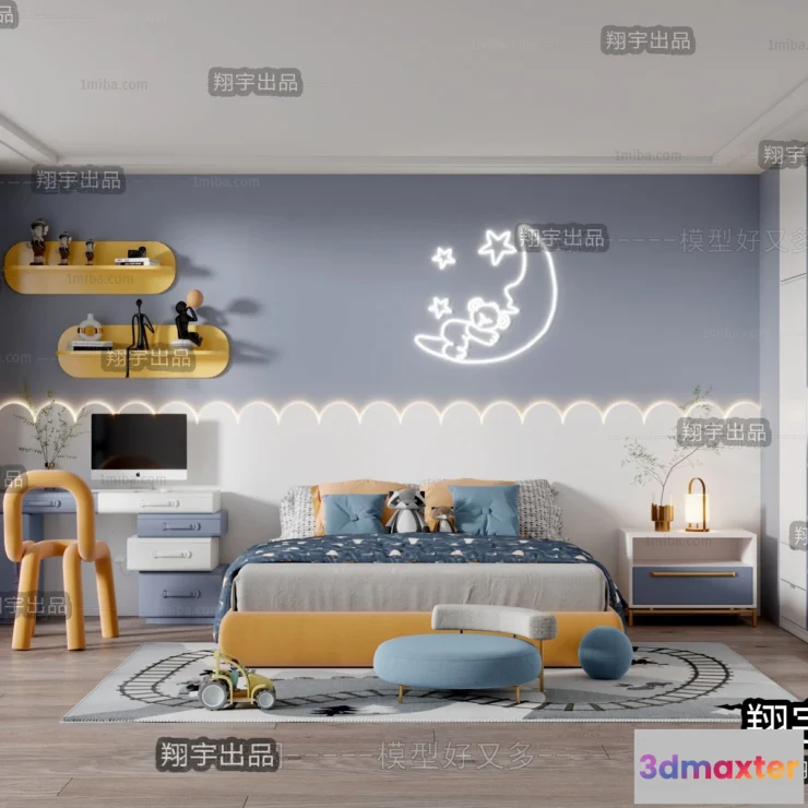 1371246 - Children Room 3D Interior Scene - 3D Models - 024 3D Max