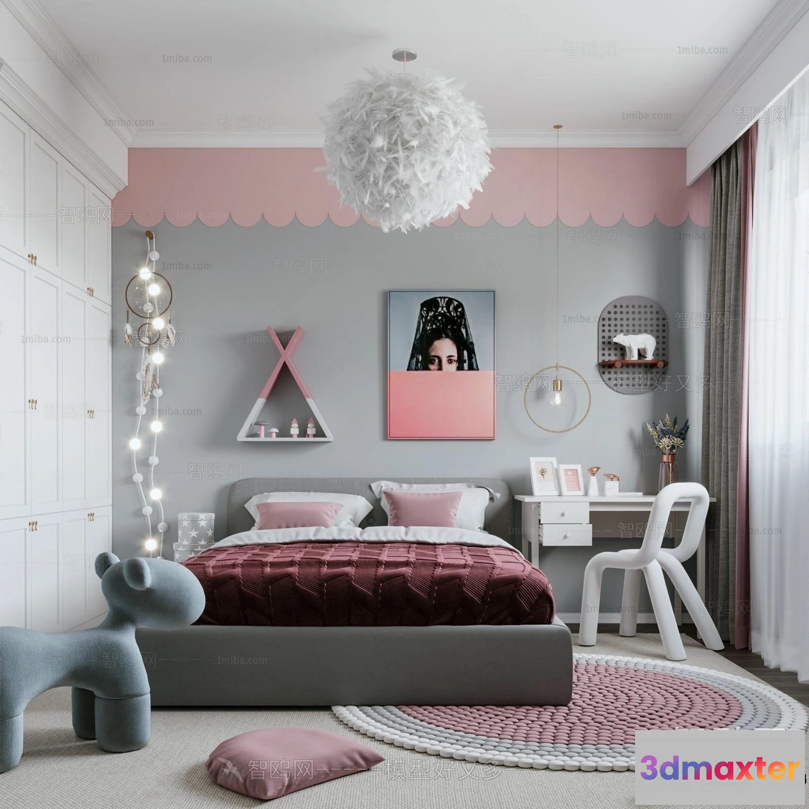 1371617 - Children Room 3D Interior Scene - 3D Models - 352 3D Max