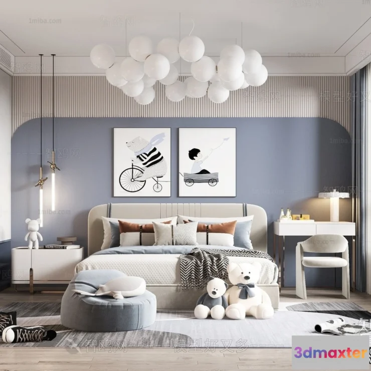 1371683 - Children Room 3D Interior Scene - 3D Models - 353 3D Max