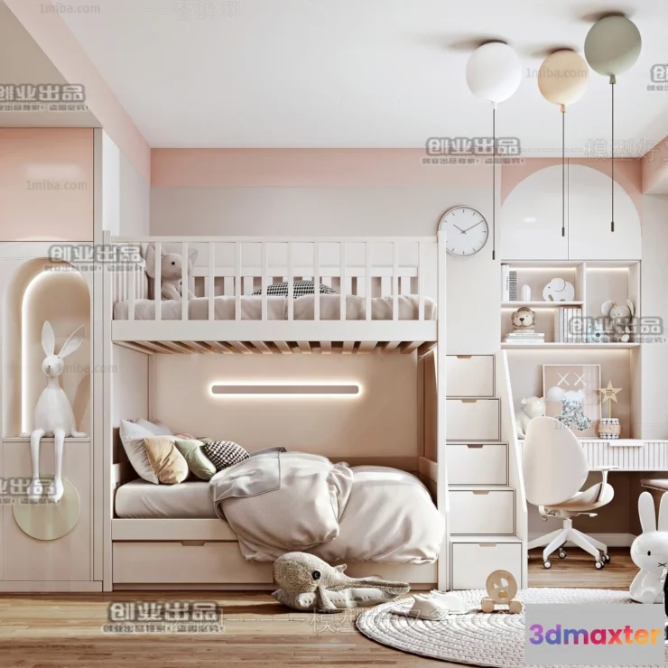 1371835 - Children Room 3D Interior Scene - 3D Models - 033 3D Max