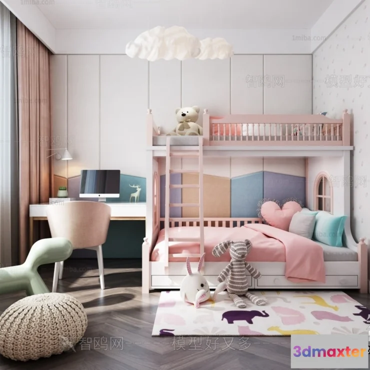 1373861 - Children Room 3D Interior Scene - 3D Models - 385 3D Max