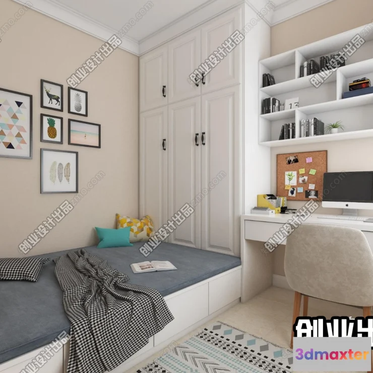 1373947 - Children Room 3D Interior Scene - 3D Models - 065 3D Max