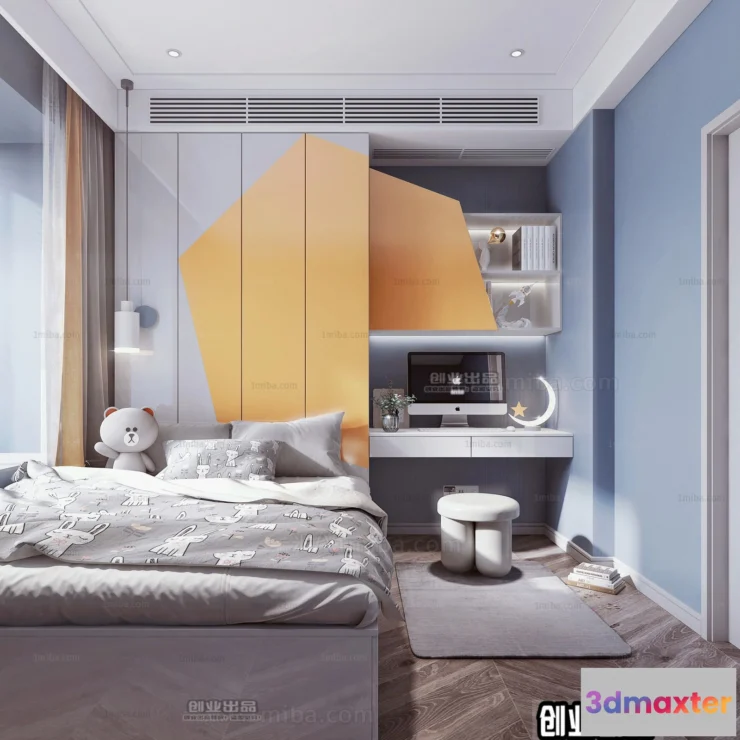 1375535 - Children Room 3D Interior Scene - 3D Models - 089 3D Max