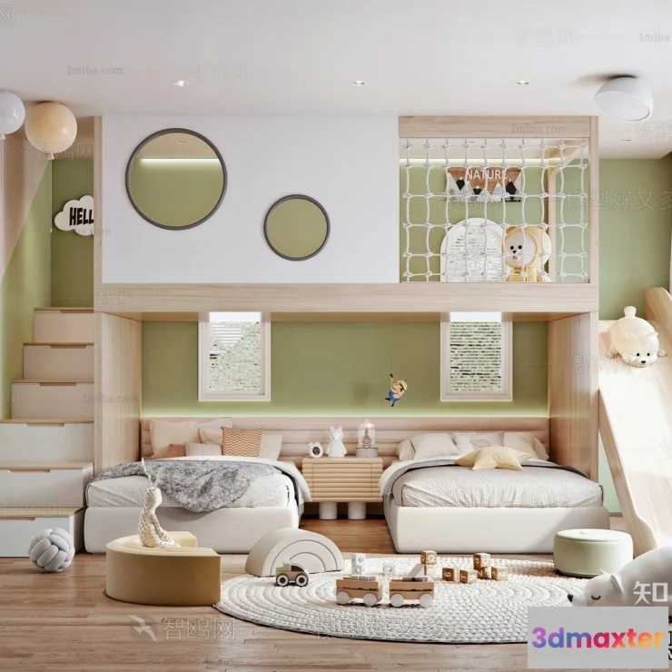 1376329 - Children Room 3D Interior Scene - 3D Models - 422 3D Max