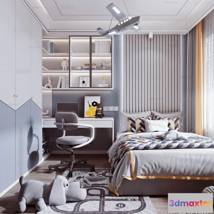 1377209 - Children Room 3D Interior Scene - 3D Models - 435 3D Max