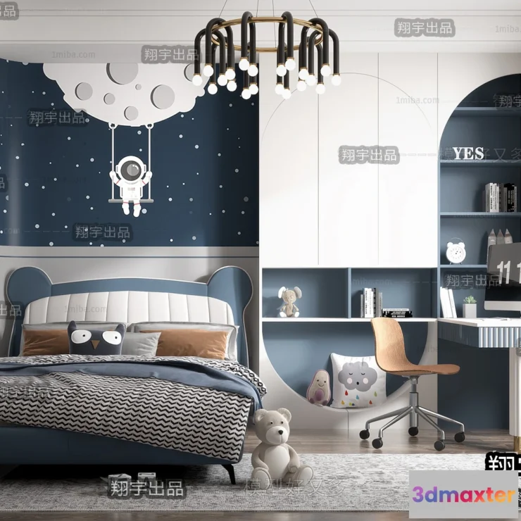 1377763 - Children Room 3D Interior Scene - 3D Models - 124 3D Max