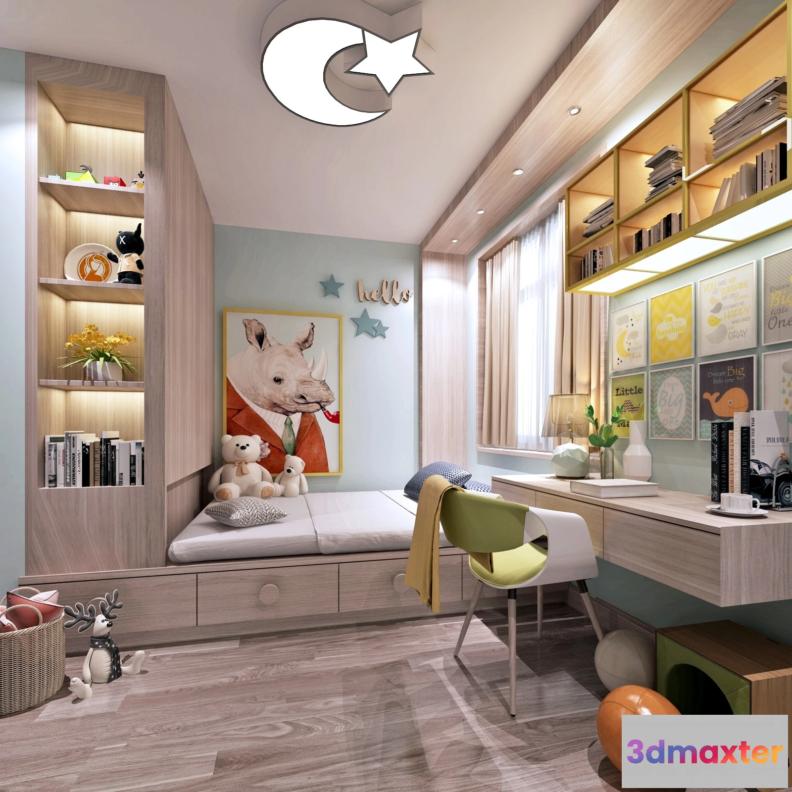 1377843 - Children Room 3D Interior Scene - 3D Models - 445 3D Max