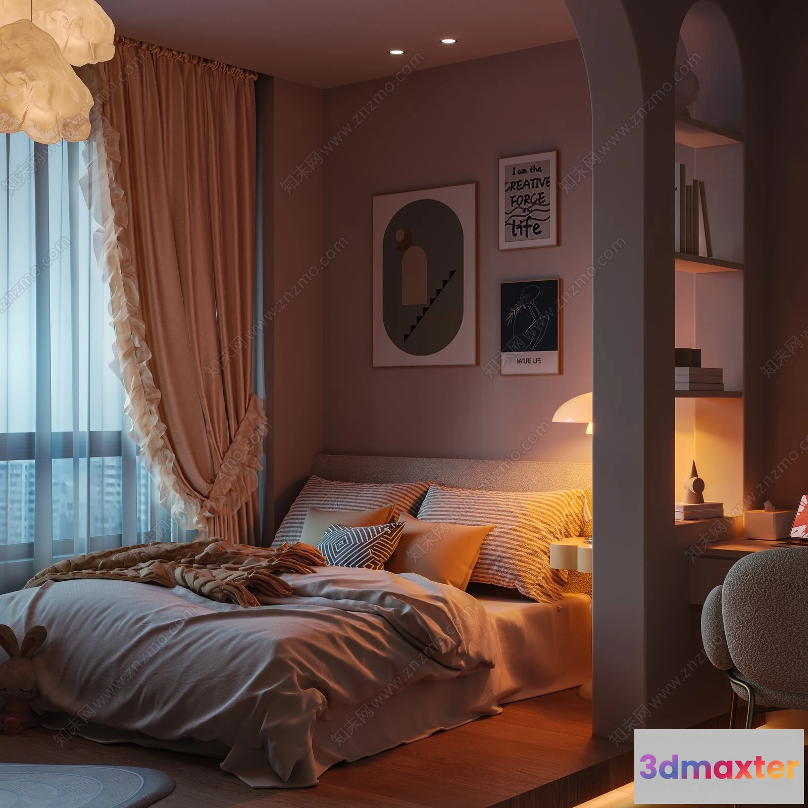 1378154 - Children Room - 3D Interior Scene - Girl Room - 166 3D Max