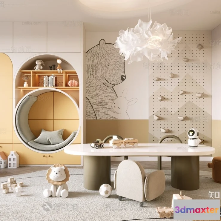 1381133 - Children Room 3D Interior Scene - 3D Models - 495 3D Max
