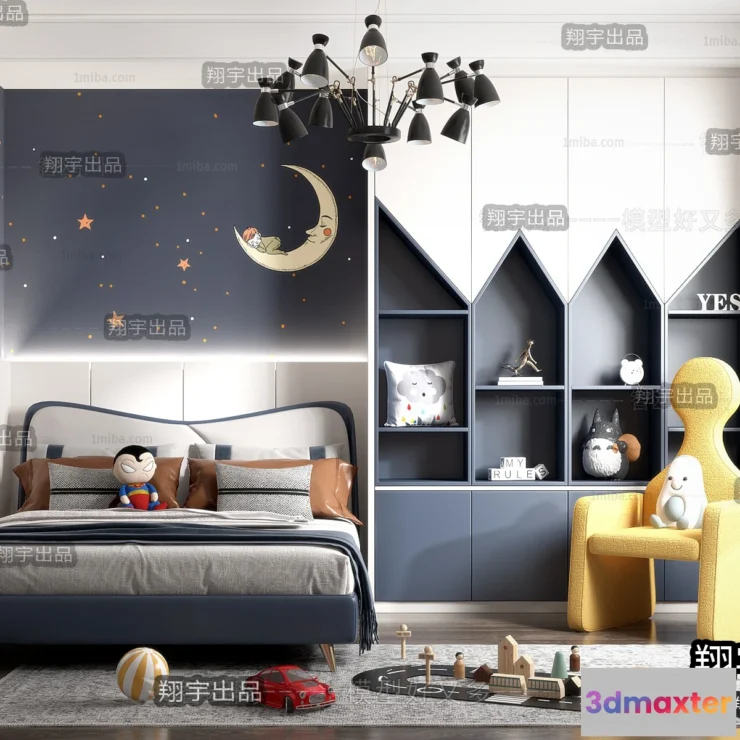 1381845 - Children Room 3D Interior Scene - 3D Models - 185 3D Max