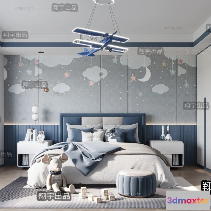 1381973 - Children Room 3D Interior Scene - 3D Models - 187 3D Max