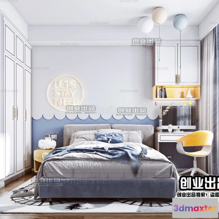 1384389 - Children Room 3D Interior Scene - 3D Models - 224 3D Max