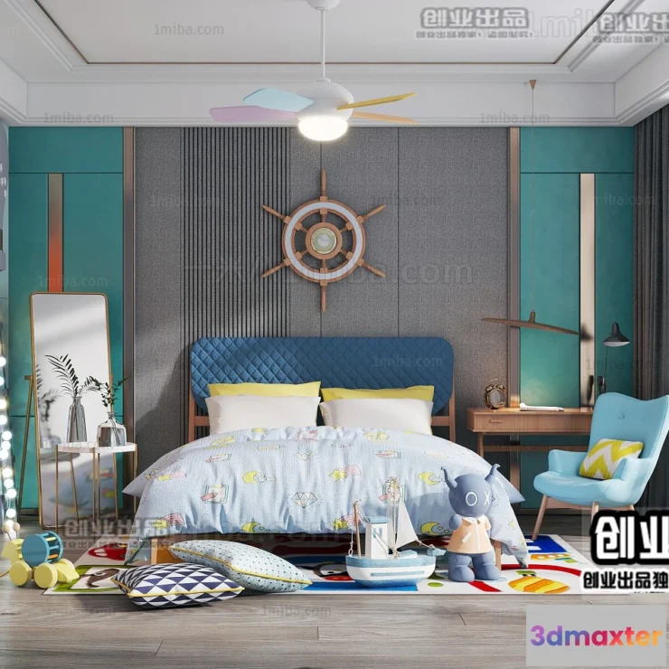 1384459 - Children Room 3D Interior Scene - 3D Models - 225 3D Max