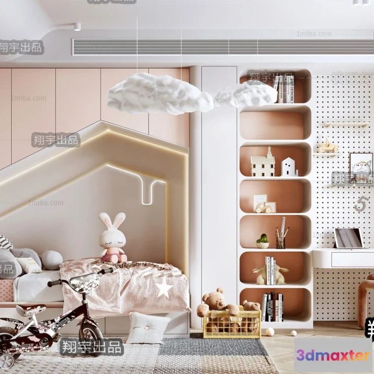 1385504 - Children Room 3D Interior Scene - 3D Models - 240 3D Max