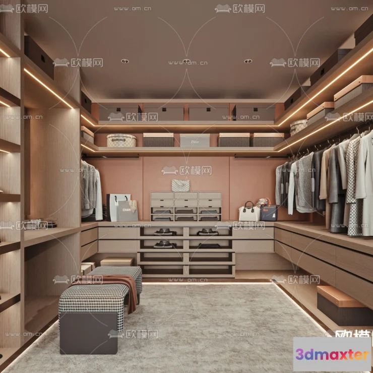 1242320 - CLOSET ROOM - VRAY  CORONA - 3D MODEL - 2284