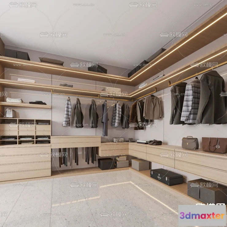 1242342 - CLOSET ROOM - CORONA - 3D MODEL - 2295