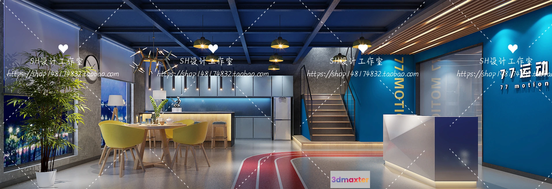 1116550 - GYM AND YOGA 3D SCENES - VRAY RENDER - 005