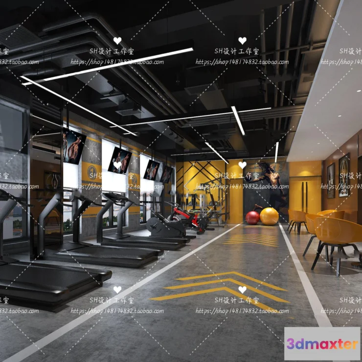 1116552 - GYM AND YOGA 3D SCENES - VRAY RENDER - 006