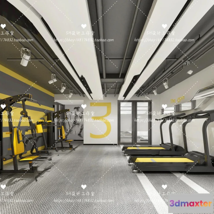 1116556 - GYM AND YOGA 3D SCENES - VRAY RENDER - 008