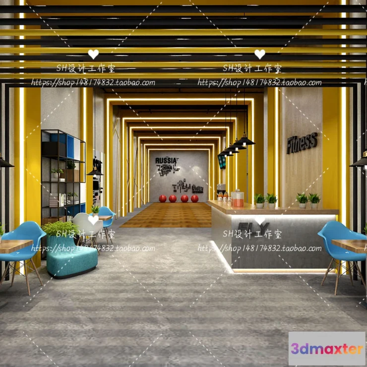 1116578 - GYM AND YOGA 3D SCENES - VRAY RENDER - 019