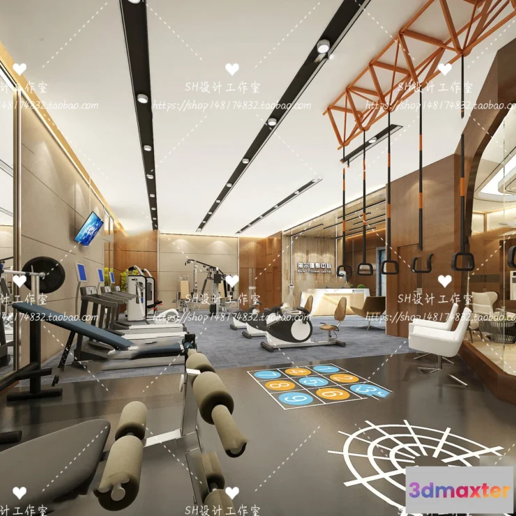 1116616 - GYM AND YOGA 3D SCENES - VRAY RENDER - 038