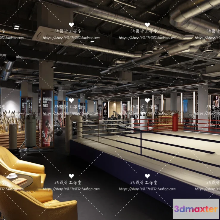 1116622 - GYM AND YOGA 3D SCENES - VRAY RENDER - 041