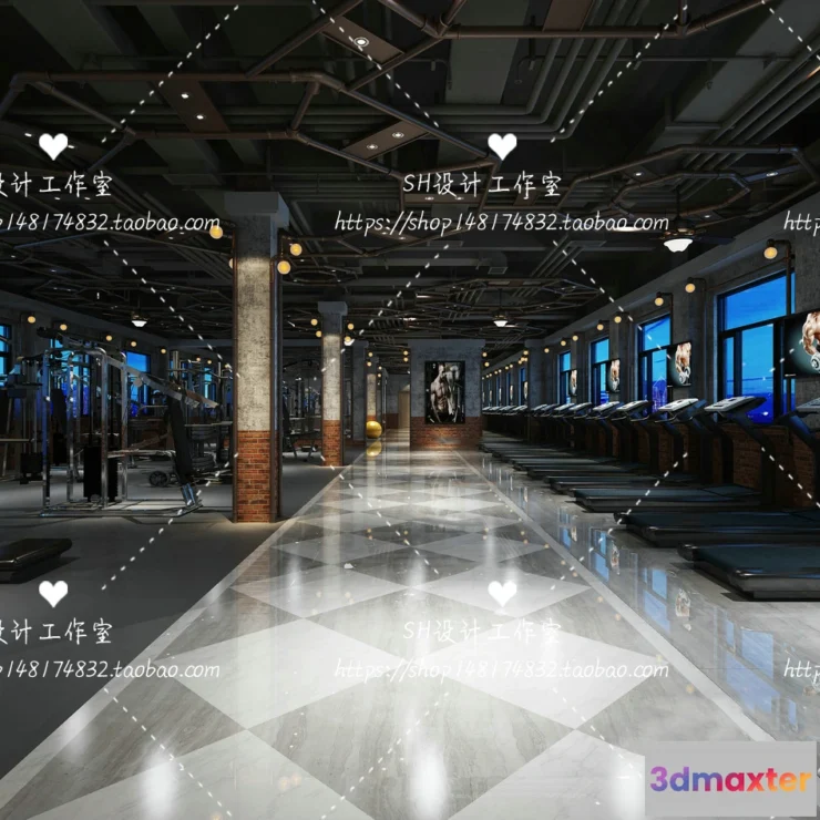 1116650 - GYM AND YOGA 3D SCENES - VRAY RENDER - 055