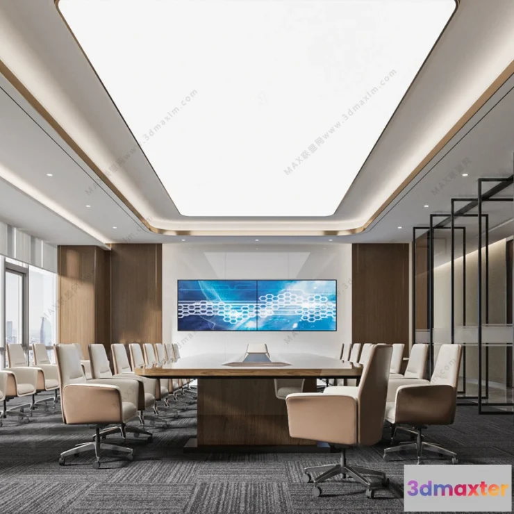 1124068 - 3D OFFICE INTERIOR (VRAY) - MEETING ROOM 3D SCENES - 006