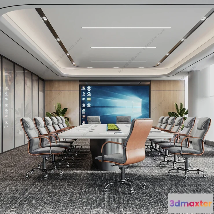 1124072 - 3D OFFICE INTERIOR (VRAY) - MEETING ROOM 3D SCENES - 008