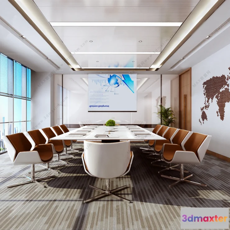 1124076 - 3D OFFICE INTERIOR (VRAY) - MEETING ROOM 3D SCENES - 010