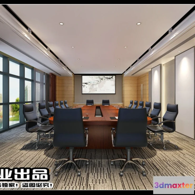 1124084 - 3D OFFICE INTERIOR (VRAY) - MEETING ROOM 3D SCENES - 014