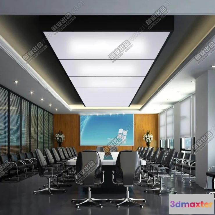 1124090 - 3D OFFICE INTERIOR (VRAY) - MEETING ROOM 3D SCENES - 017