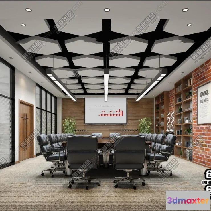1124096 - 3D OFFICE INTERIOR (VRAY) - MEETING ROOM 3D SCENES - 020