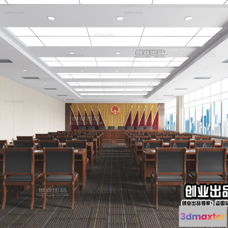 1124122 - 3D OFFICE INTERIOR (VRAY) - MEETING ROOM 3D SCENES - 033