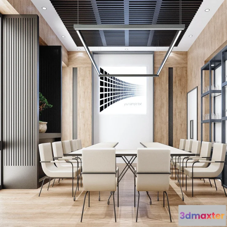 1124142 - 3D OFFICE INTERIOR (VRAY) - MEETING ROOM 3D SCENES - 043