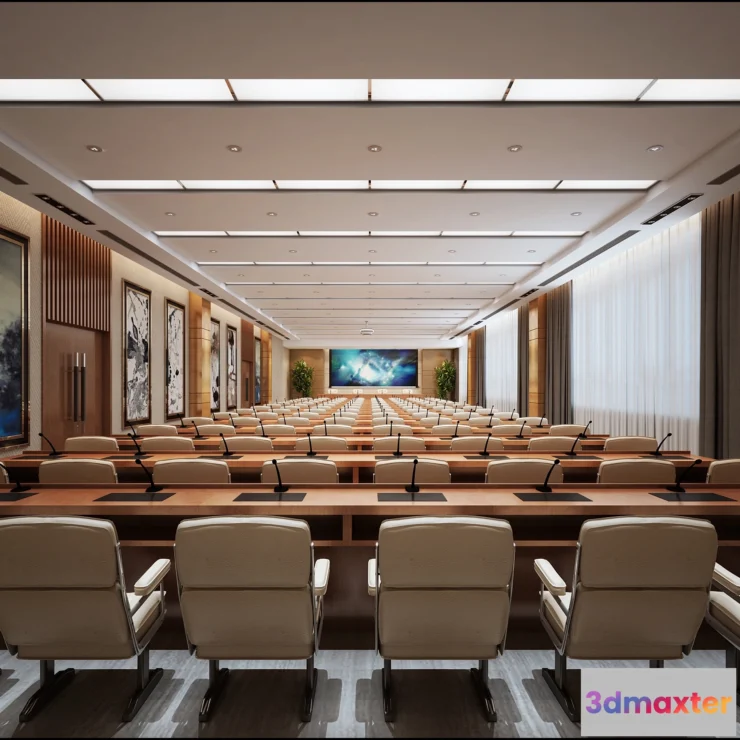 1124152 - 3D OFFICE INTERIOR (VRAY) - MEETING ROOM 3D SCENES - 048