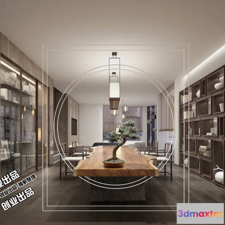 1124174 - 3D OFFICE INTERIOR (VRAY) - MEETING ROOM 3D SCENES - 059