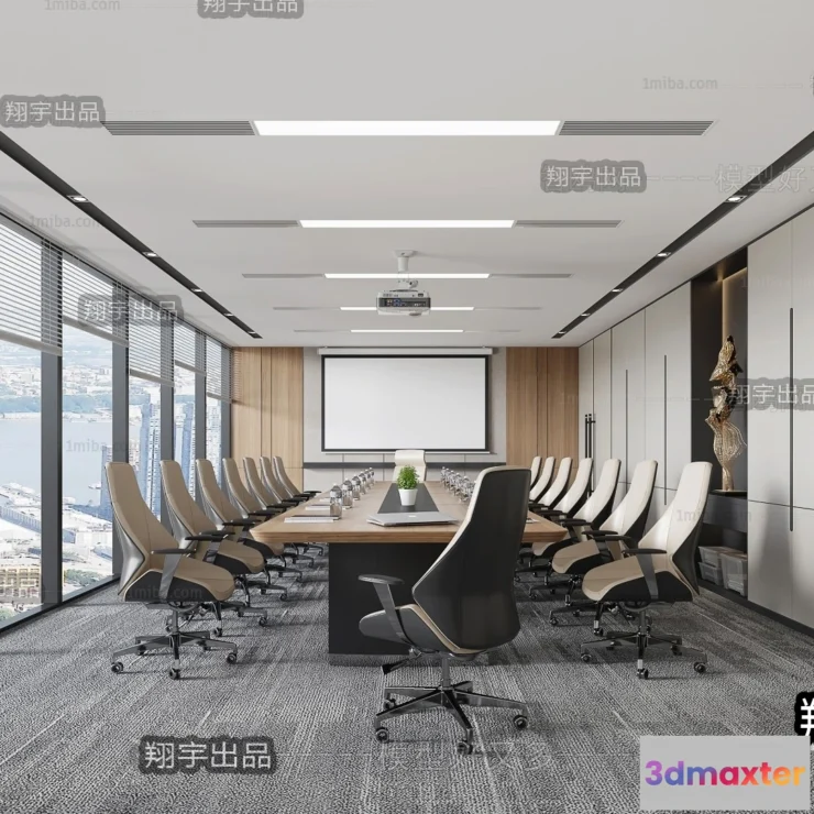 1124186 - 3D OFFICE INTERIOR (VRAY) - MEETING ROOM 3D SCENES - 065