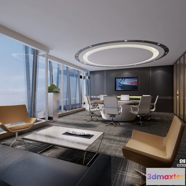 1124196 - 3D OFFICE INTERIOR (VRAY) - MEETING ROOM 3D SCENES - 070