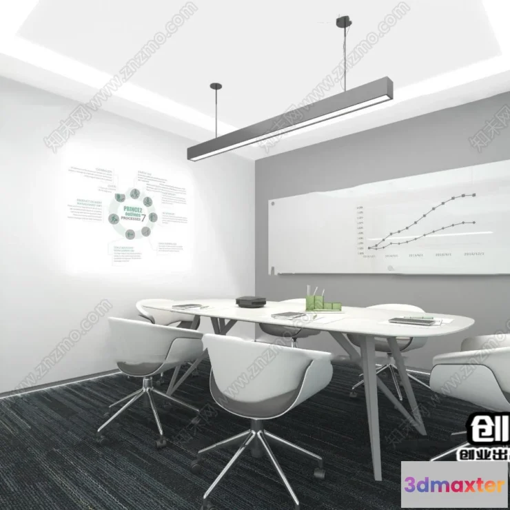 1124202 - 3D OFFICE INTERIOR (VRAY) - MEETING ROOM 3D SCENES - 073