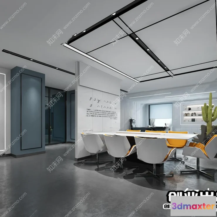 1124204 - 3D OFFICE INTERIOR (VRAY) - MEETING ROOM 3D SCENES - 074