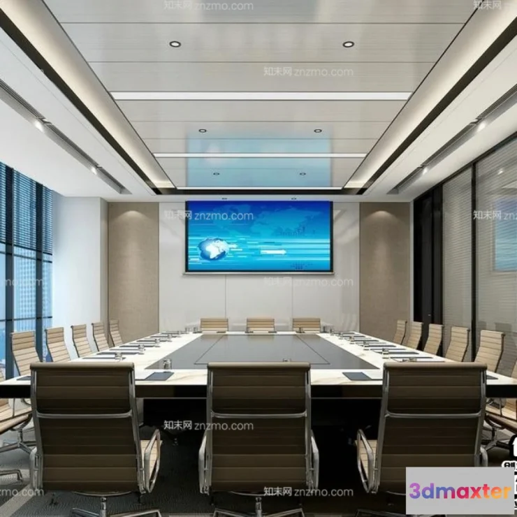 1124222 - 3D OFFICE INTERIOR (VRAY) - MEETING ROOM 3D SCENES - 083