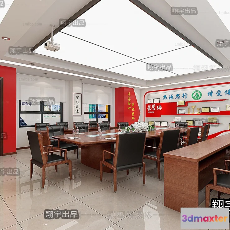 1124230 - 3D OFFICE INTERIOR (VRAY) - MEETING ROOM 3D SCENES - 087