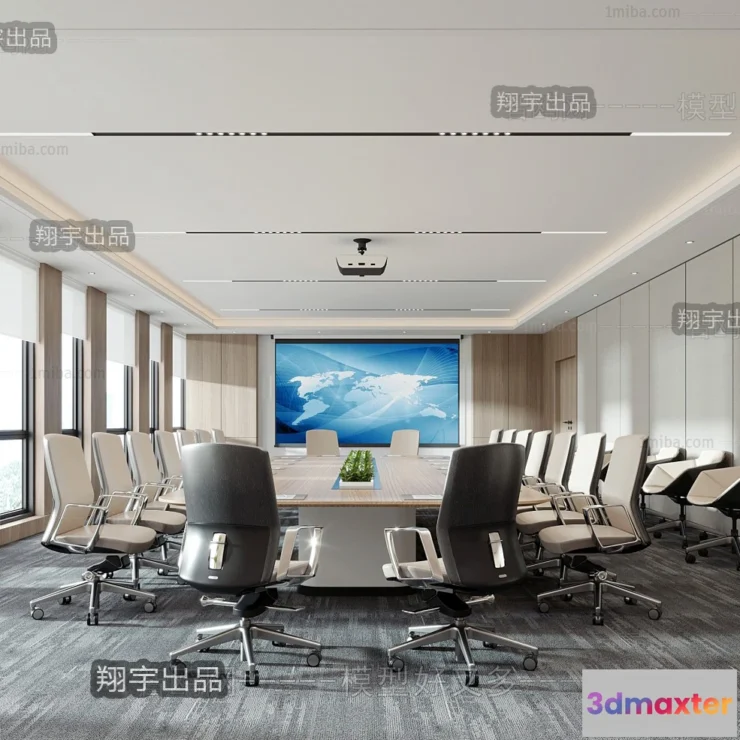 1124268 - 3D OFFICE INTERIOR (VRAY) - MEETING ROOM 3D SCENES - 106
